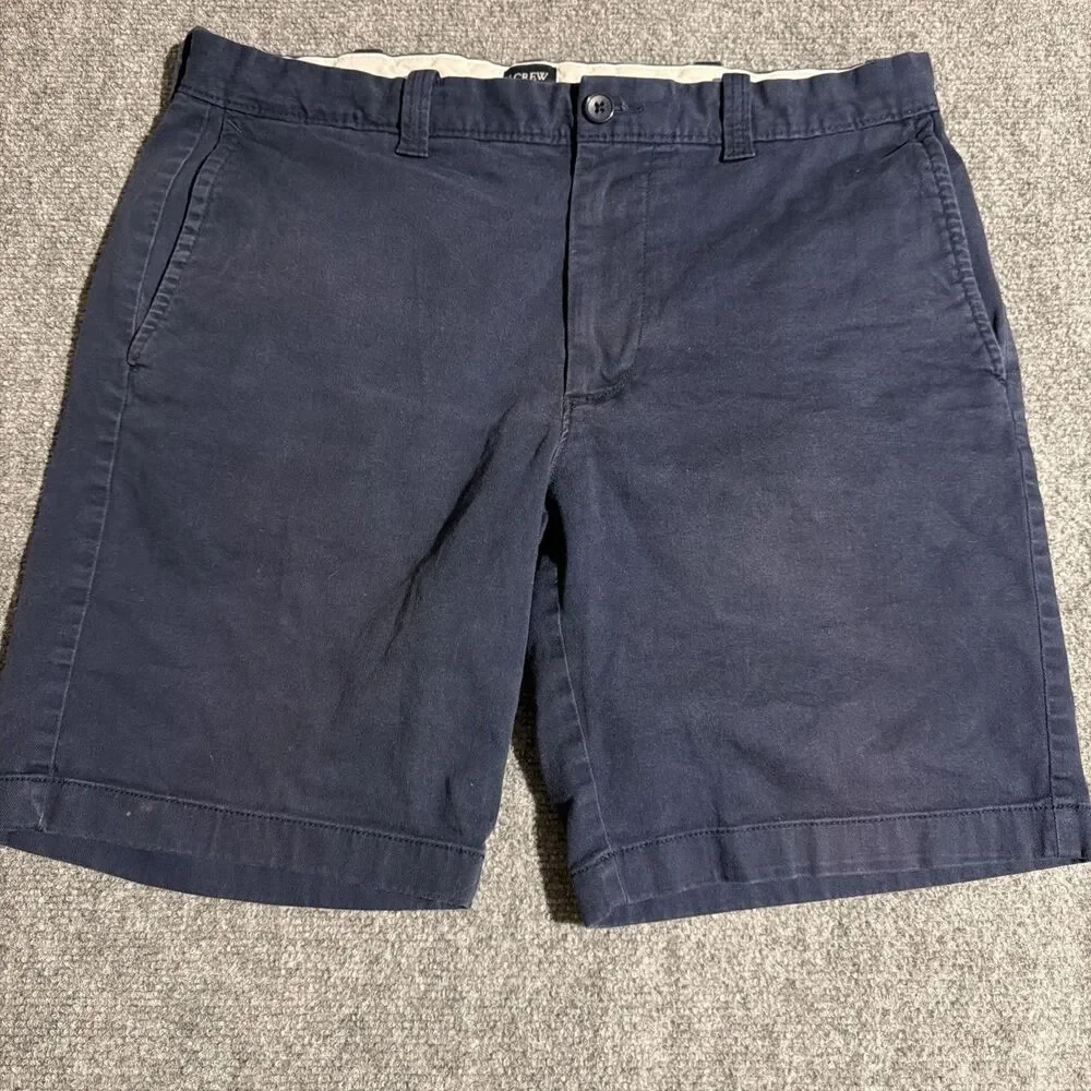 J.CREW Cotton Chino Shorts Mens Size 33 Blue 9
